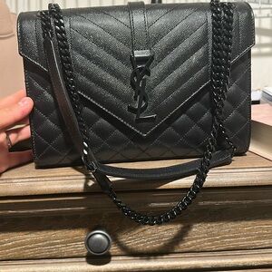 Yves Saint Laurent Black Quilted Leather Shoulder Bag
